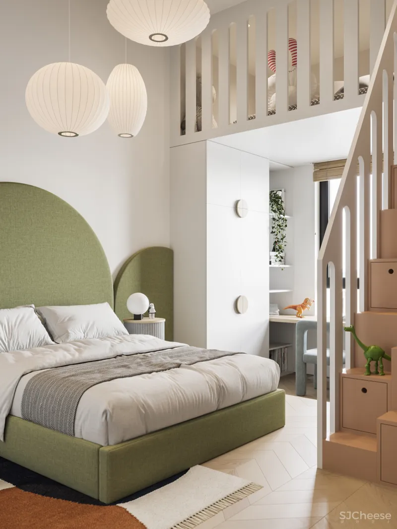 90㎡ 两室一厅,拱形元素的时尚应用,清爽又个性!