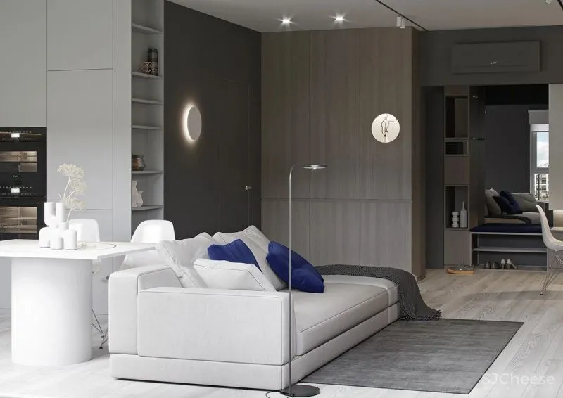 48㎡ 二室一厅高级灰,这样设计空间更显大!