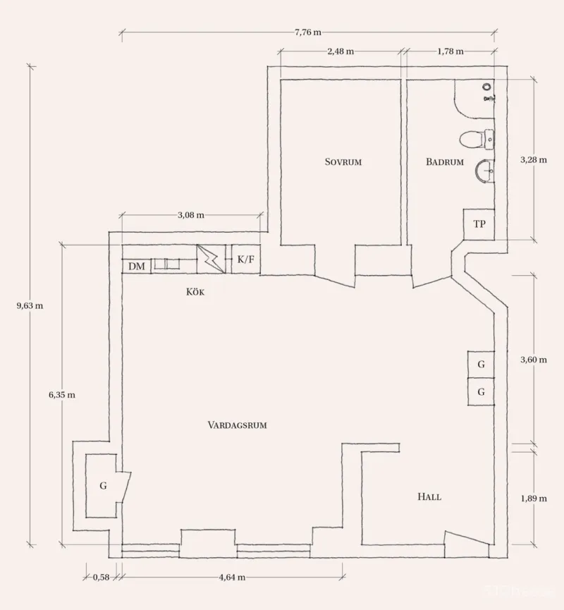 64㎡北欧风格,温馨甜美!