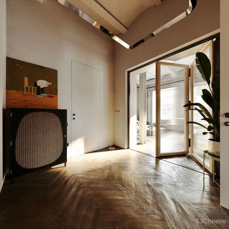 120平米的公寓融合了新与旧、粗犷与细腻、厚重与轻盈