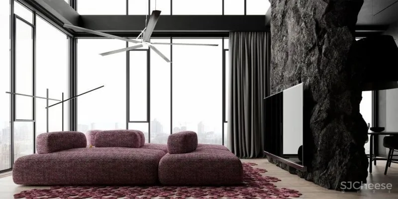 161㎡现代优雅,暗黑魅力