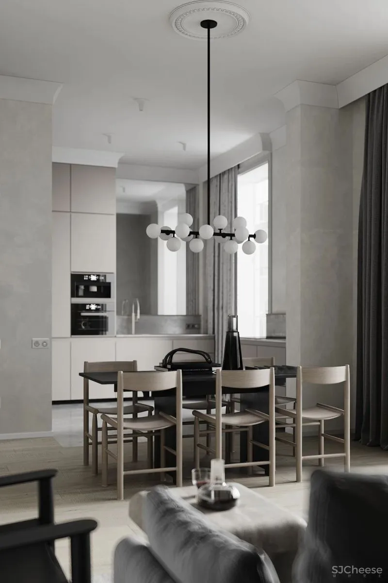 黑白灰极简公寓,越简单越高级!