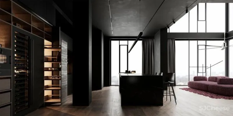 161㎡现代优雅,暗黑魅力