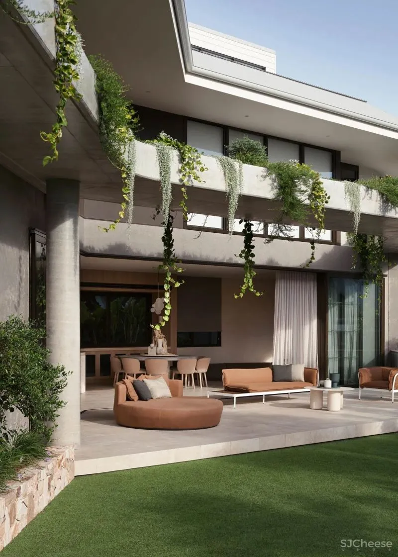 拱形环绕的简约大宅,宅家就能开启度假模式!