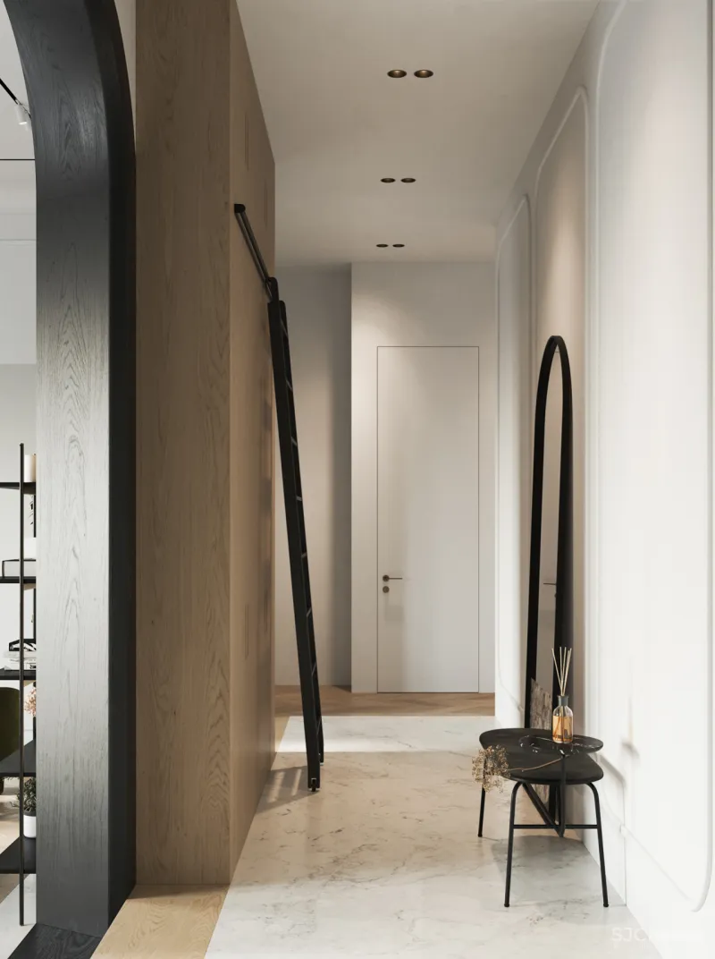 90㎡ 两室一厅,拱形元素的时尚应用,清爽又个性!