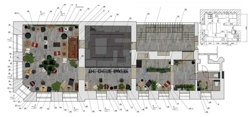 IRA LYSIUK 90㎡咖啡厅设计,现代与历史的交织