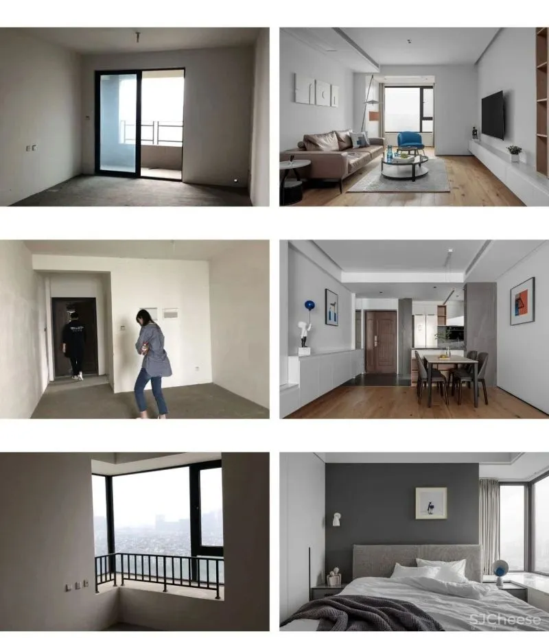 皇家蓝与爱马仕橙,极简空间的时尚活力感 宏福樘设计