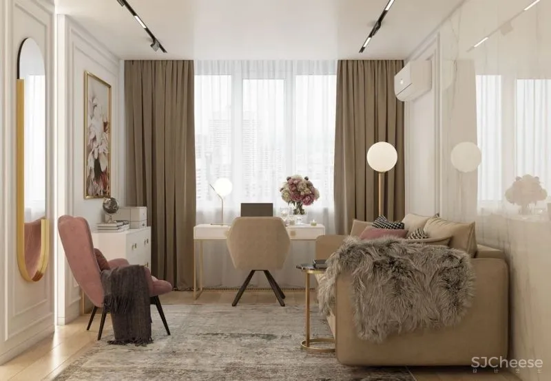 120m²私宅设计，黄铜与轻奢的邂逅