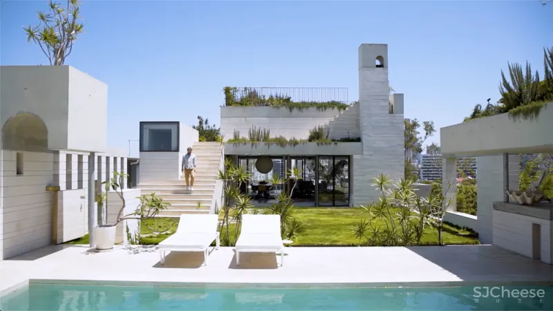 这栋房子的屋顶花园,设计得太美了