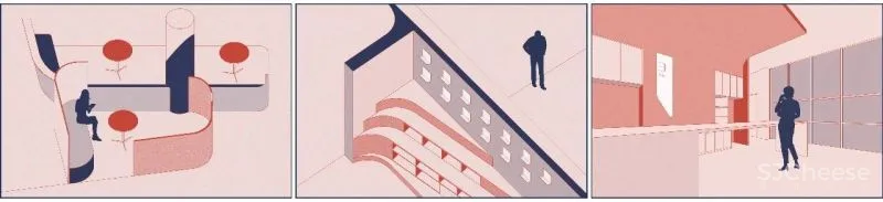 知白设计 × 智见未来办公空间:趣味分割