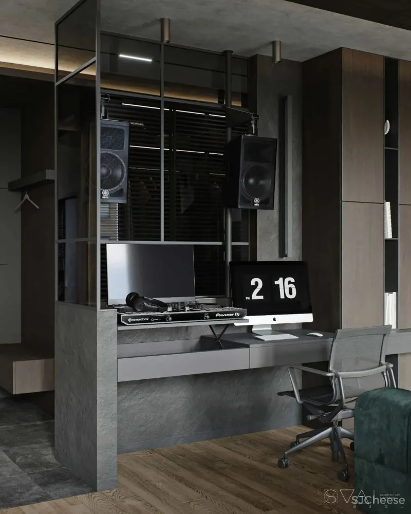 90㎡黑色沉稳，豪宅范儿十足