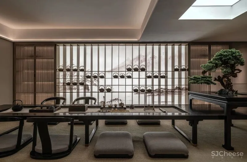 【壹新设计新作】376㎡现代中式别墅样板间——禅语•共鸣！