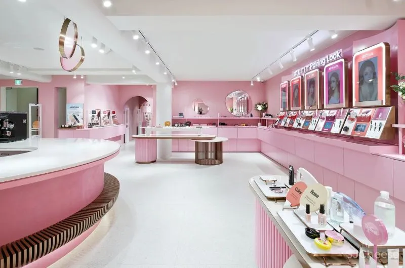 浪漫有趣，轻奢粉色系商业空间