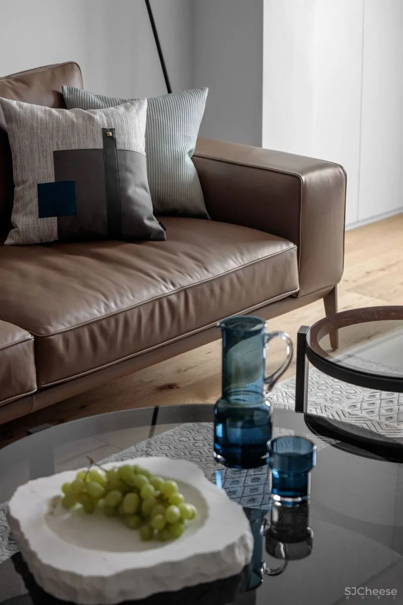 皇家蓝与爱马仕橙,极简空间的时尚活力感 宏福樘设计