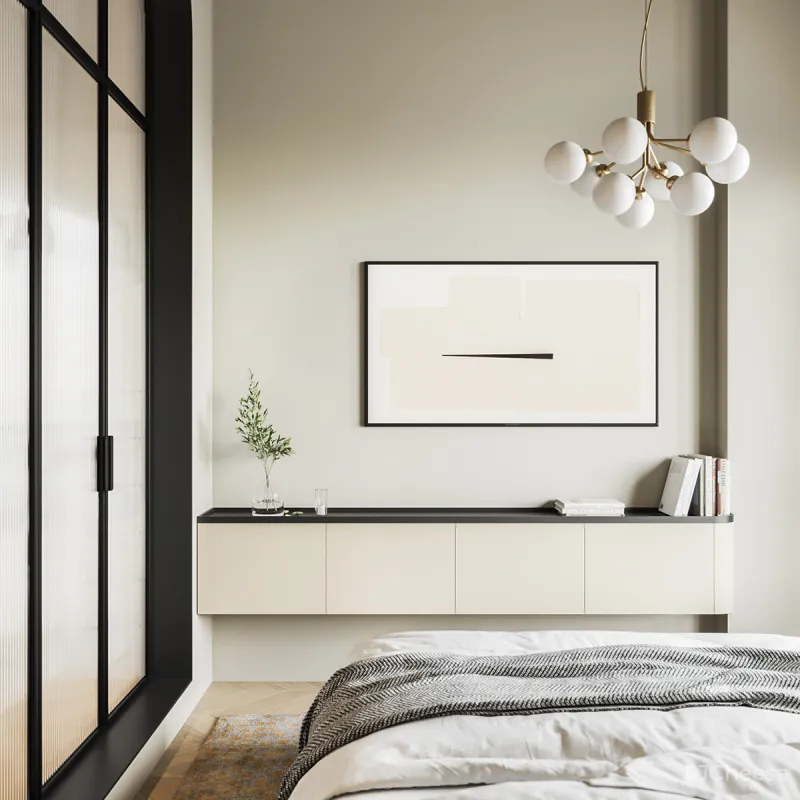 90㎡ 两室一厅,拱形元素的时尚应用,清爽又个性!