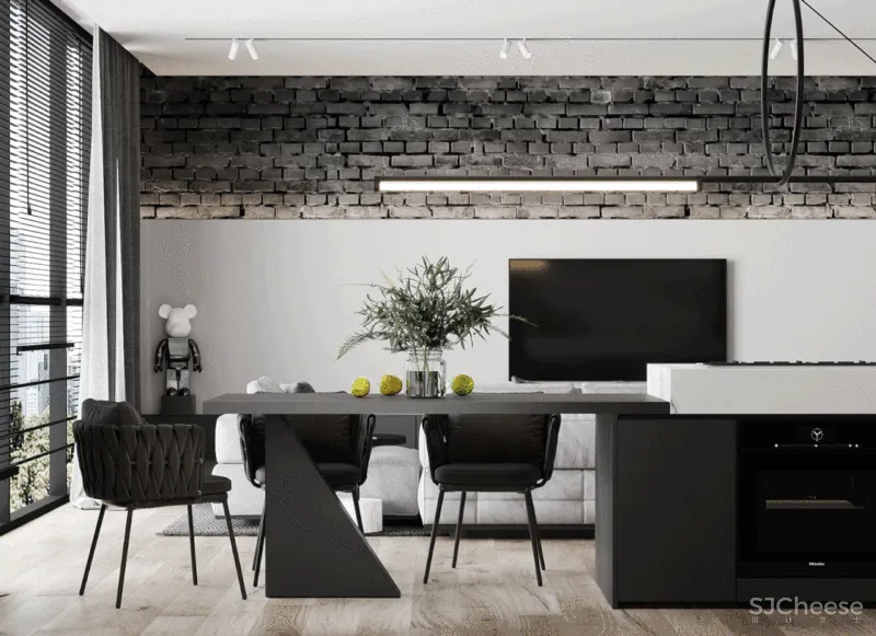 黑 白的色调组合,更能彰显高级感