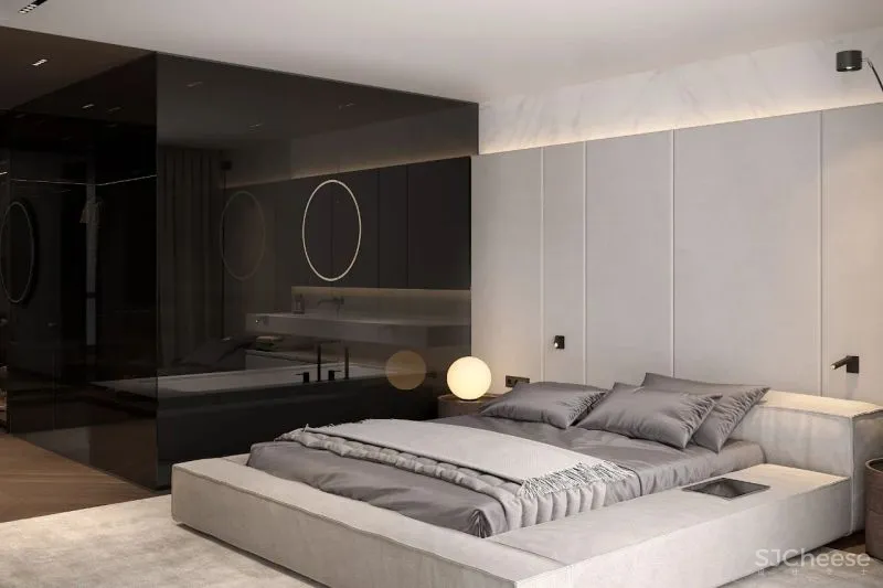 156㎡深棕极简美学,轻奢的气质体现