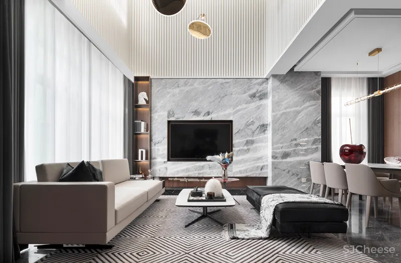 聚舍联合设计:440㎡现代别墅,美观大气,尽显非凡品味!