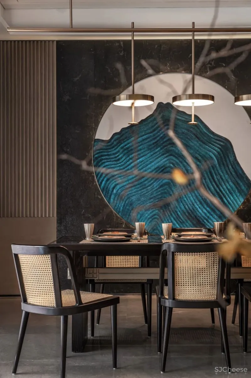 【壹新设计新作】376㎡现代中式别墅样板间——禅语•共鸣！