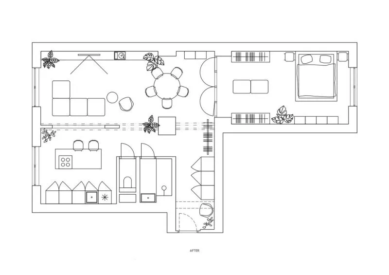 70平米的老旧住宅大翻身,加入了不锈钢、圆形洞等多种有趣的元素!