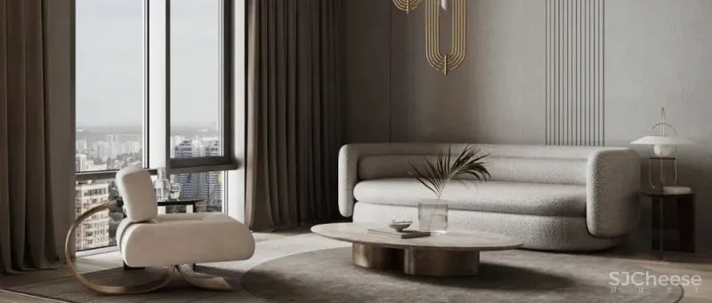 40㎡ 小公寓，客厅加个帘子做隔墙，一房能变两房用