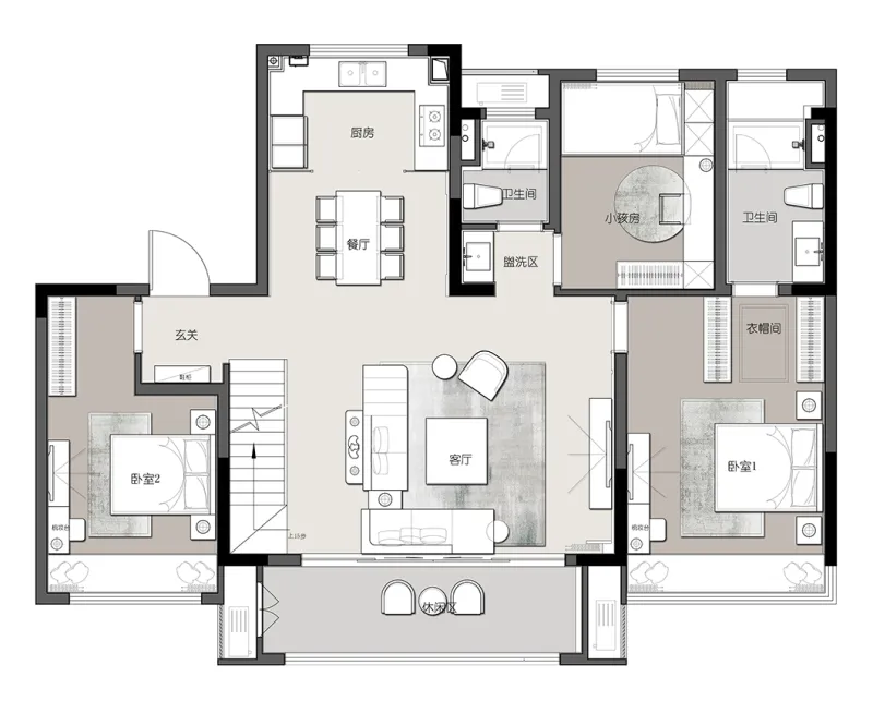 王五平:280㎡凌江跃墅,顶层艺术!