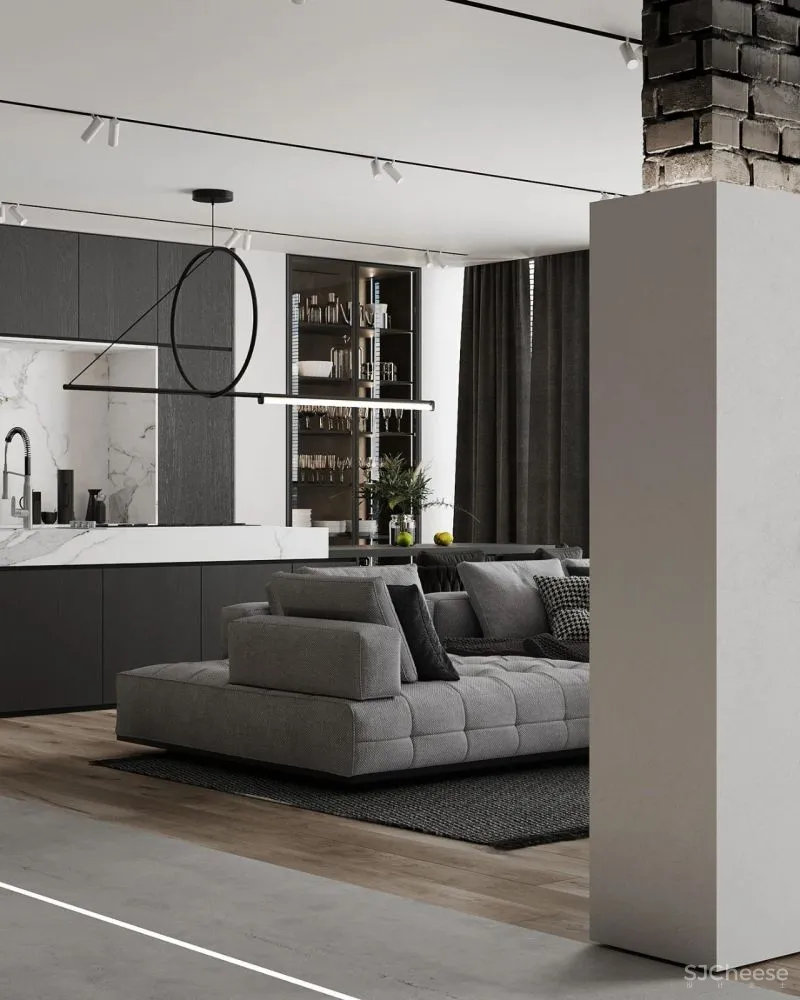 黑 白的色调组合,更能彰显高级感