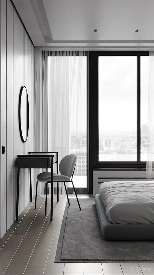 质感黑白灰公寓,释放简约而高雅的魅力!