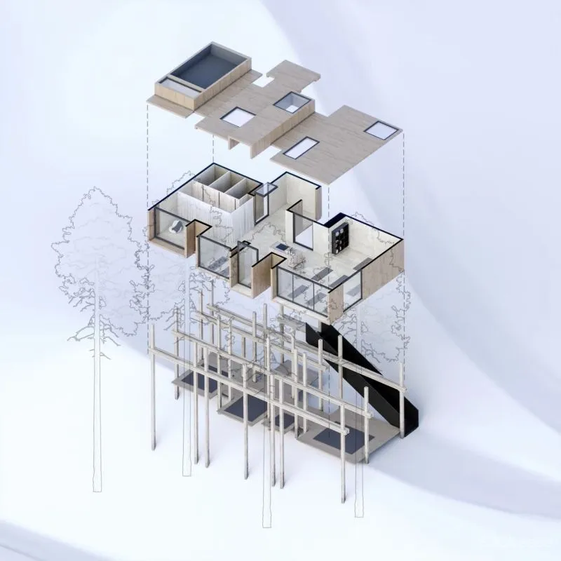 OBRIY新作 一座置身于山林间的瑜伽馆