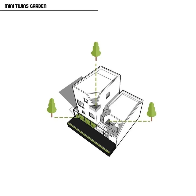 印度尼西亚，雅加达，“双胞胎”住宅 DELUTION