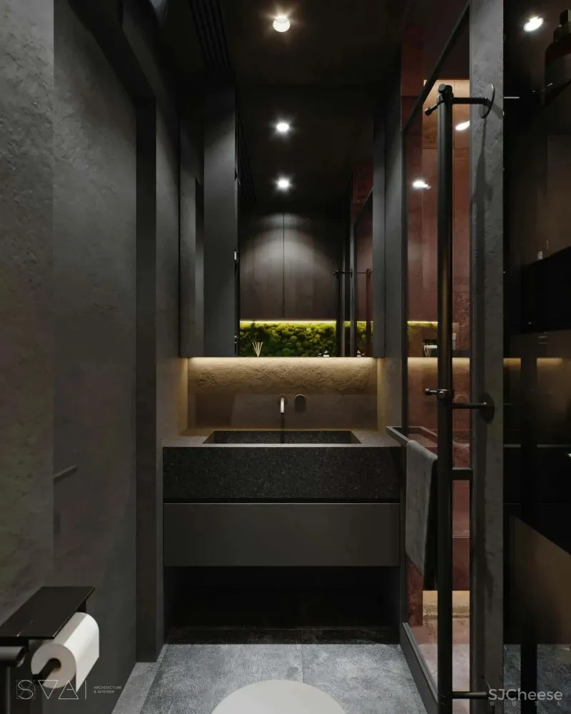 90㎡黑色沉稳，豪宅范儿十足