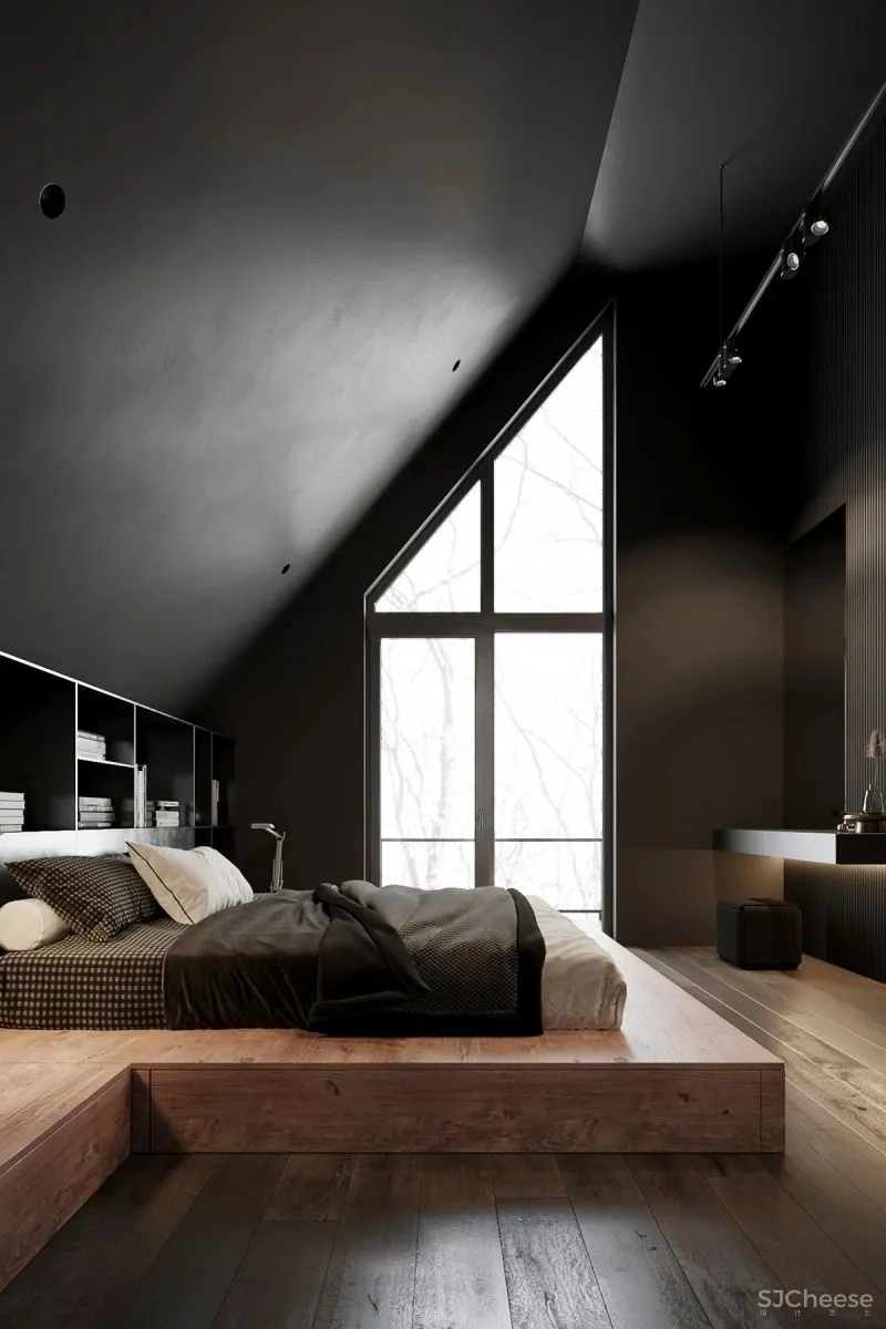 高级灰复式公寓,混凝土这么用简单又大气