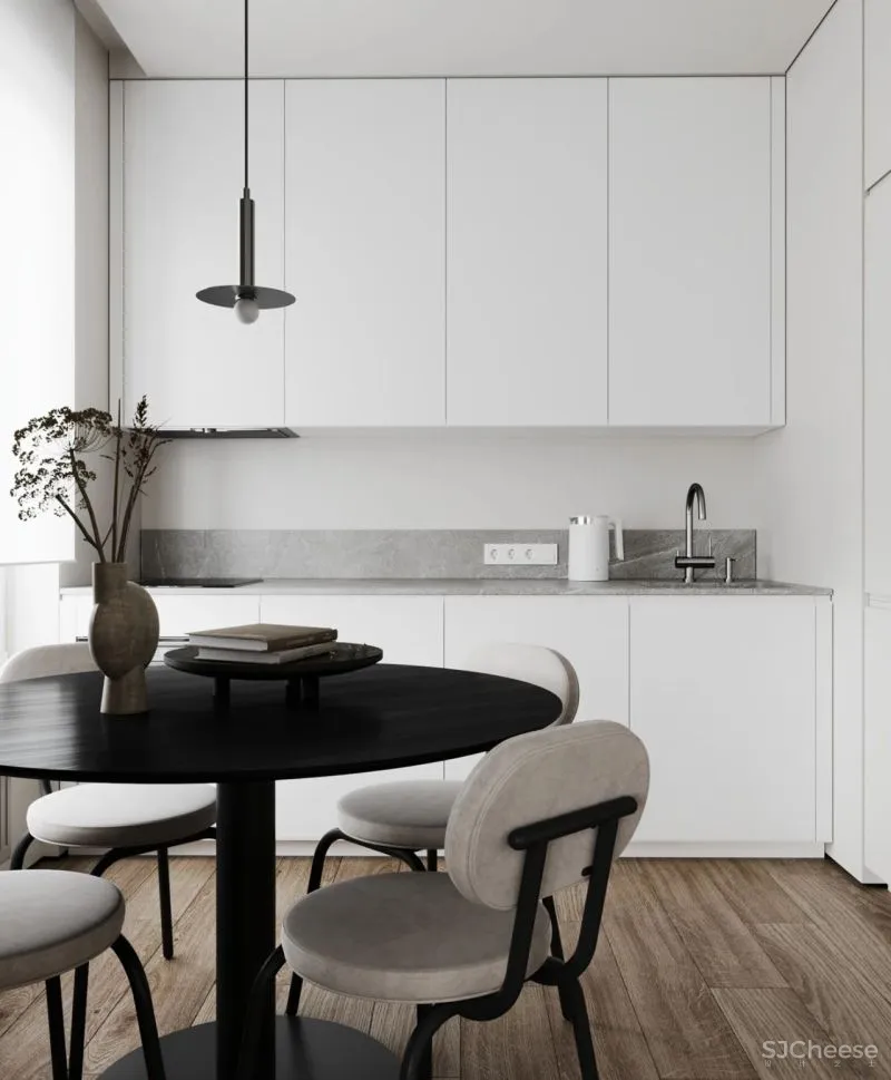 40㎡ 小公寓，客厅加个帘子做隔墙，一房能变两房用