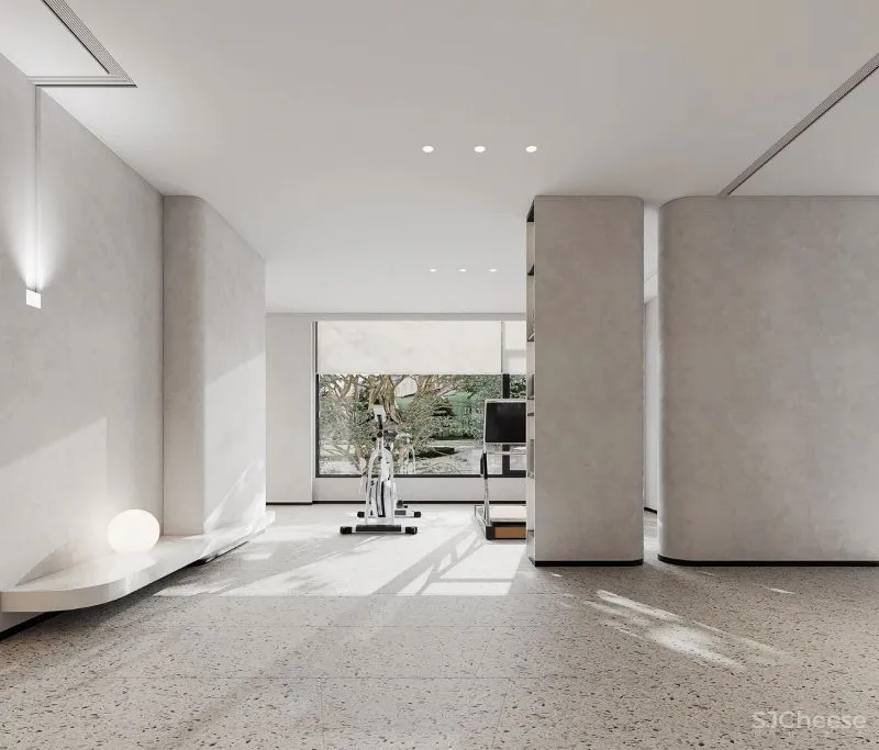 茧界设计:暖色调的油画美墅,尽显极简平衡之美!