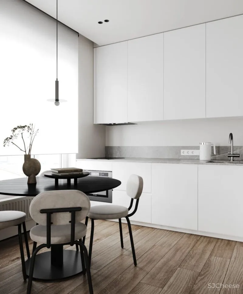 40㎡ 小公寓，客厅加个帘子做隔墙，一房能变两房用