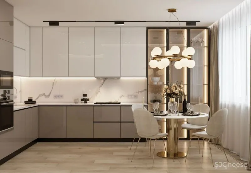 120m²私宅设计，黄铜与轻奢的邂逅