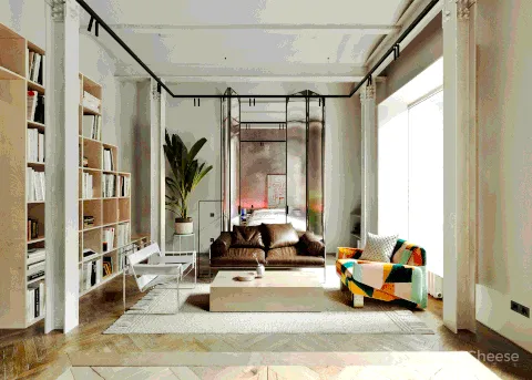 120平米的公寓融合了新与旧、粗犷与细腻、厚重与轻盈
