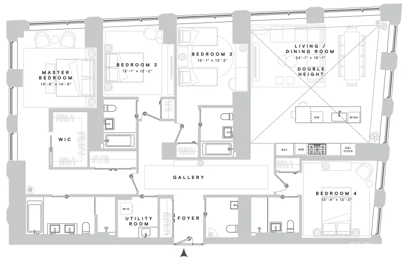 带阿斯顿马丁套房的公寓，样板房公开，高级黑才有这么酷酷的高级感