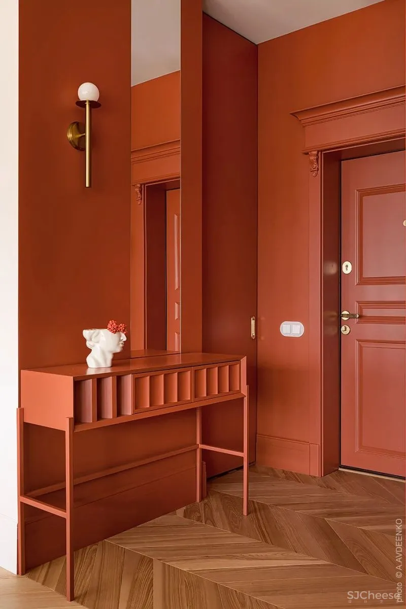 大户型下的浓郁枫叶红,留存满室的明朗光泽!