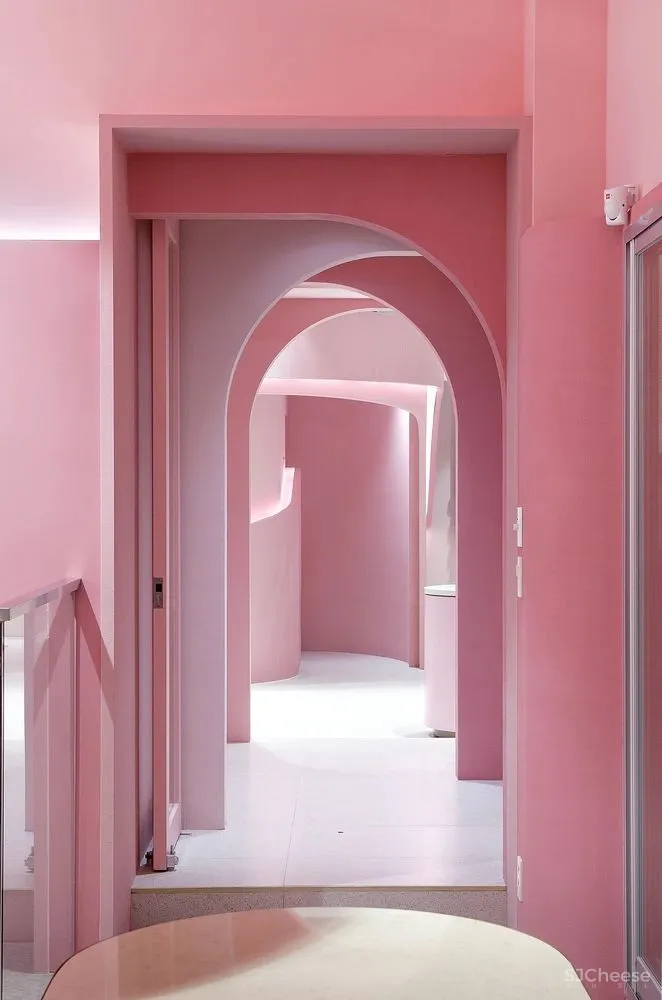 浪漫有趣，轻奢粉色系商业空间