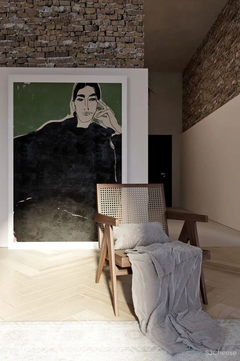 三个拱形门通往三个天地,一张双人床斜放在客厅!