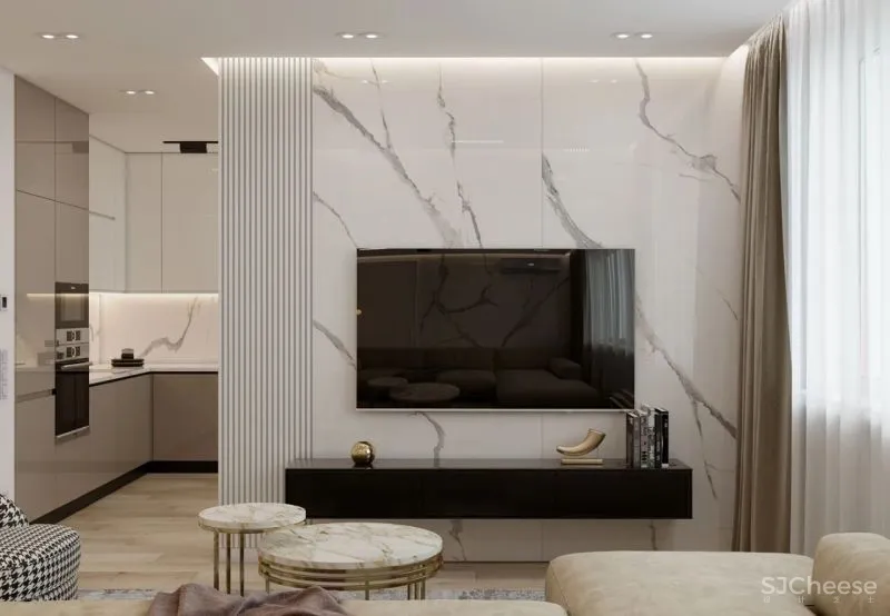 120m²私宅设计，黄铜与轻奢的邂逅