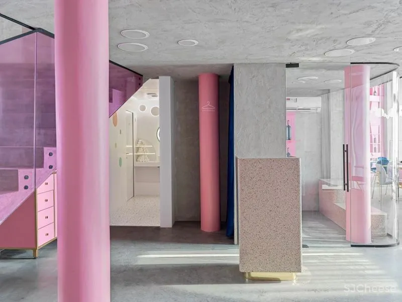 Lenz Architects 159㎡ 粉色餐厅设计