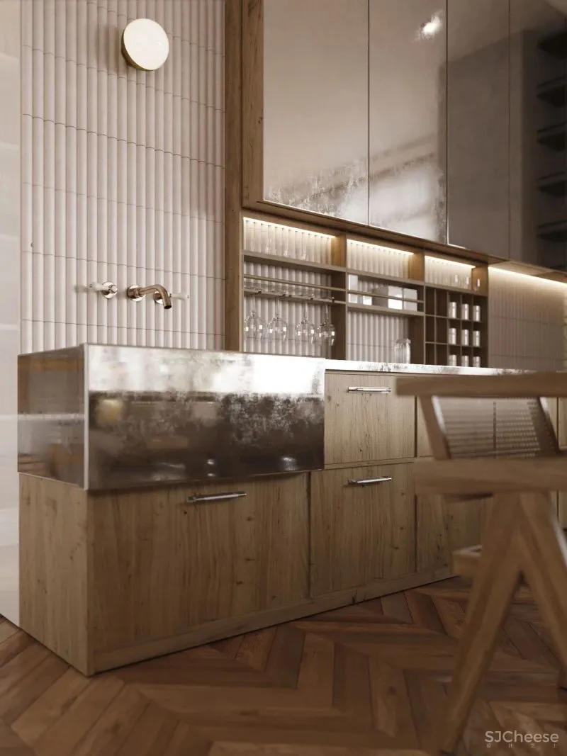 大户型下的浓郁枫叶红,留存满室的明朗光泽!