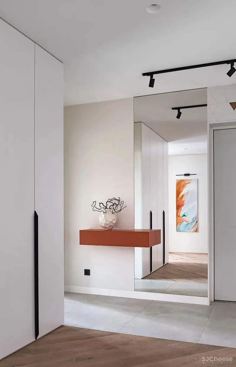 现代风二居室,墙面这样做储物好看又实用