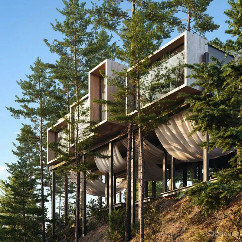 OBRIY新作 一座置身于山林间的瑜伽馆