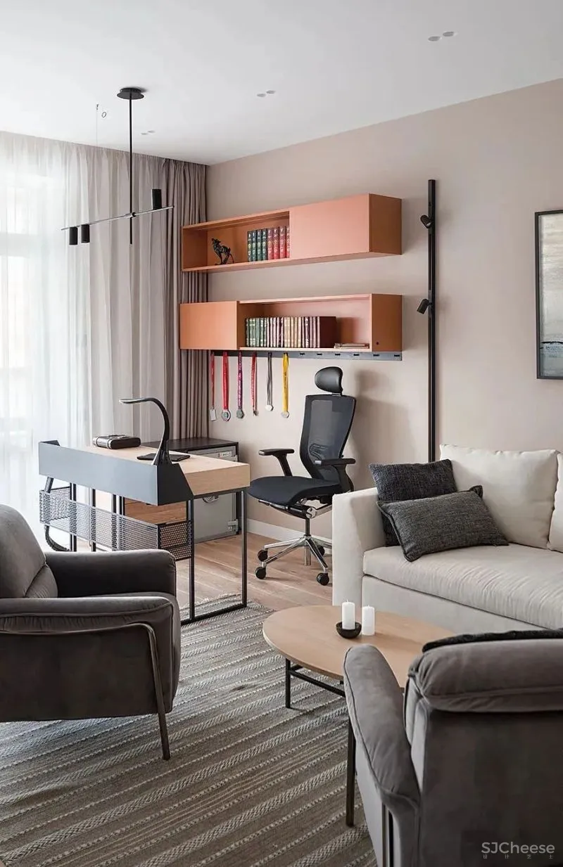 现代风二居室,墙面这样做储物好看又实用