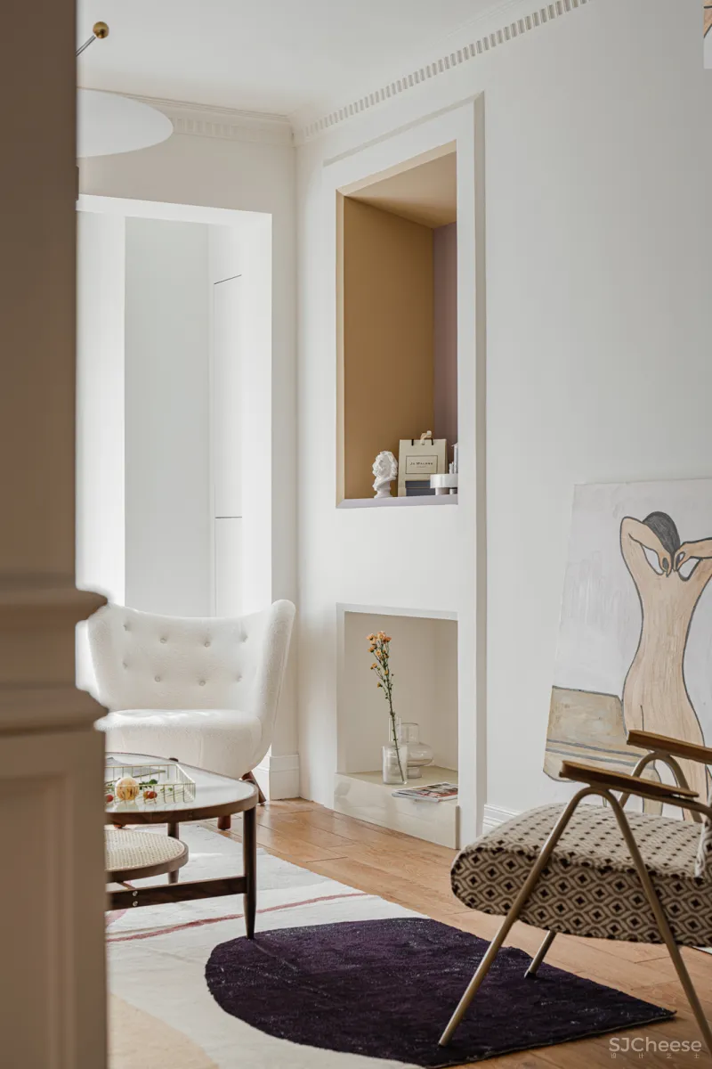 研究生小姐姐的91㎡一人居,两室改一室,换来通透客餐厅!奶油色太温柔!