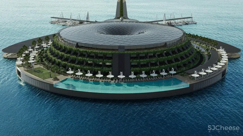 能在海上转动的五星级酒店,这概念设计超乎想象!