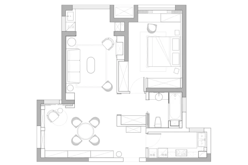 研究生小姐姐的91㎡一人居,两室改一室,换来通透客餐厅!奶油色太温柔!